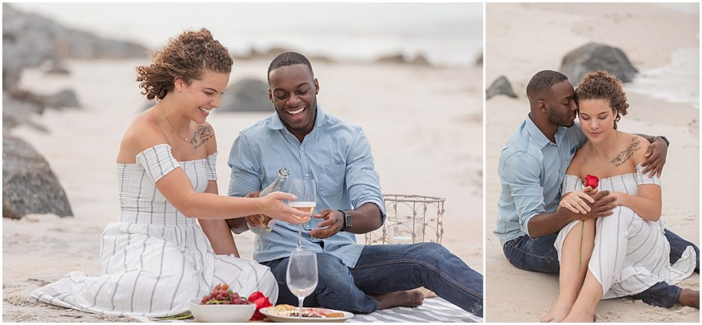 Blind date photo session in Crescent Beach, Florida