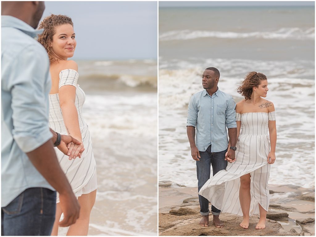 Blind date photo session in Crescent Beach, Florida